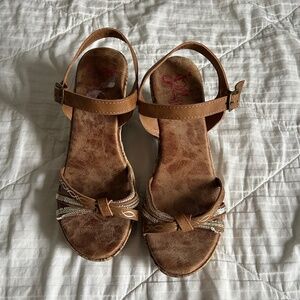 Jelly pop nude platform sandals